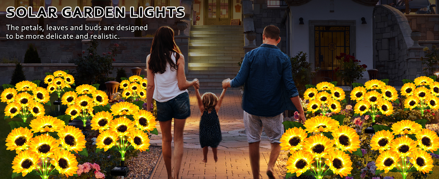 Solar lights outdoor waterproof