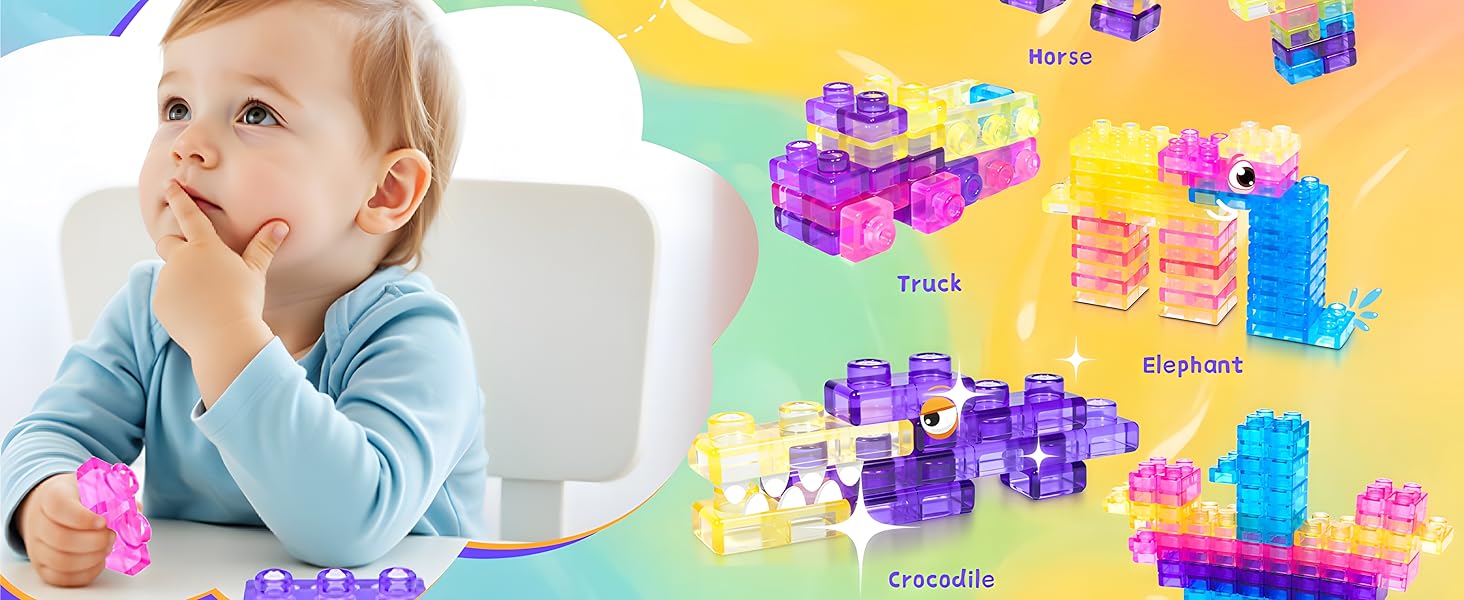 40 Pack Montessori Sensory Building Blocks