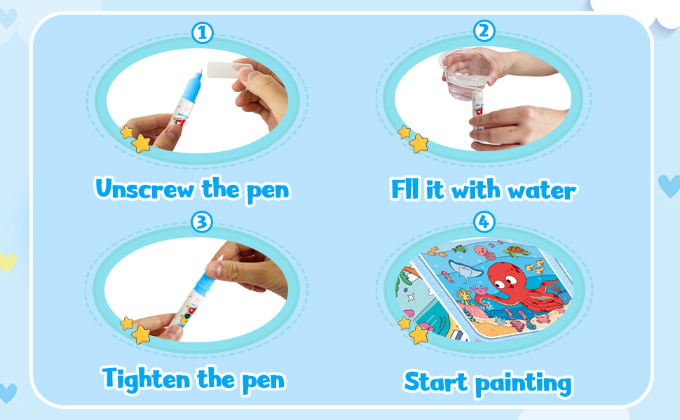 Mess Free Water Art Book for Toddlers