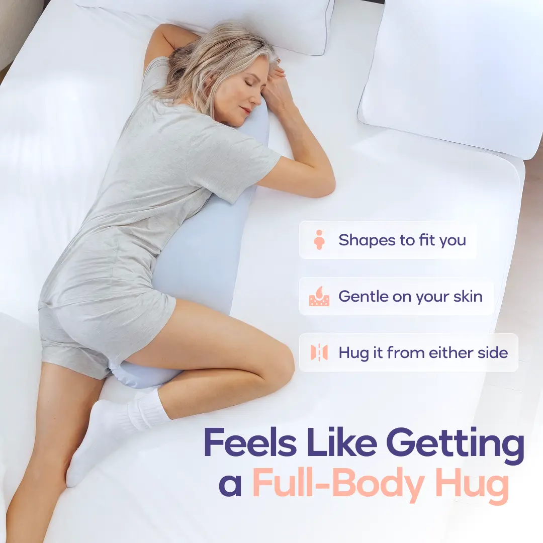 BodyAlign Full-Body Ergonomic Pillow | Cooling Support for Side Sleepers ☁️💤
