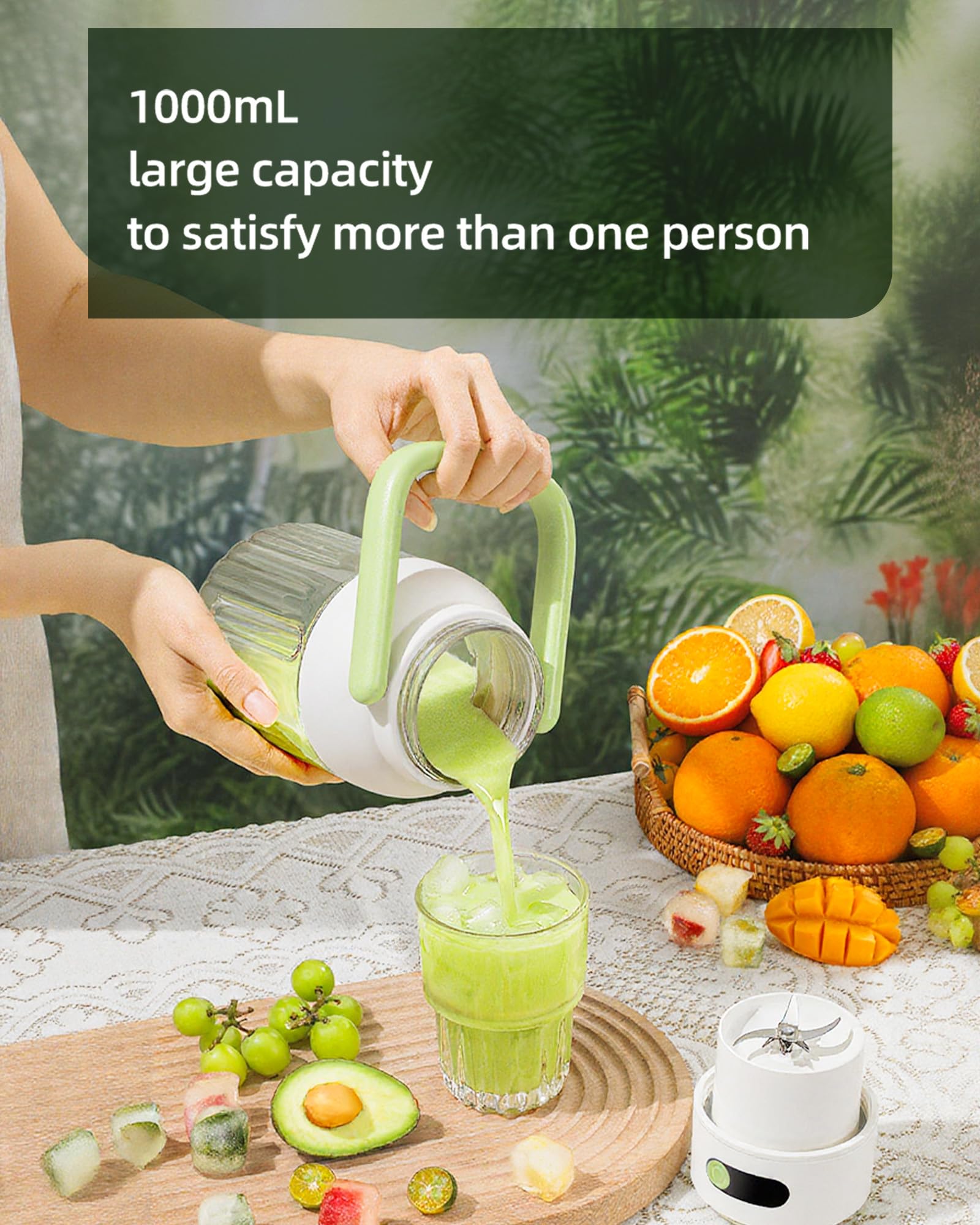 33oz Portable Blender - 12-Blade Ice Crushing Power 🥤⚡