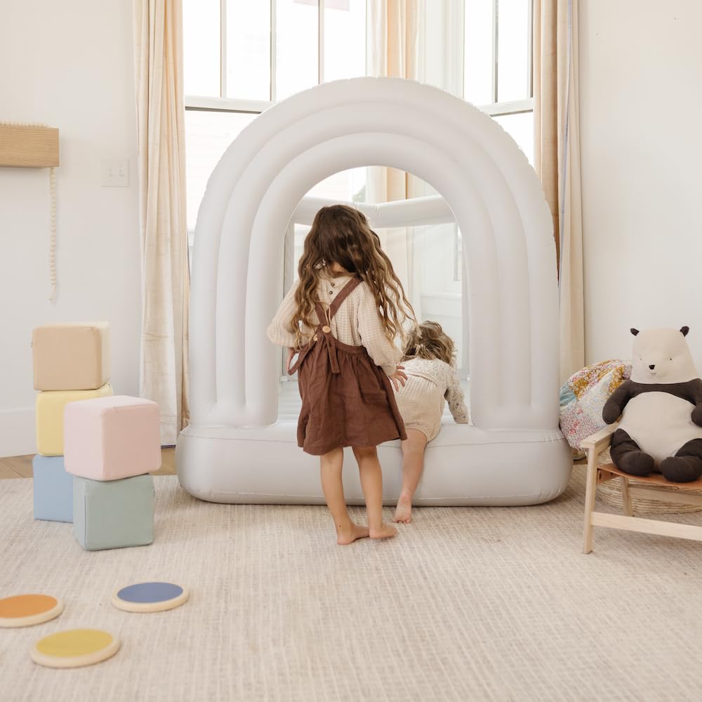 Mini Rainbow Inflatable Bounce House | Indoor Bouncy Castle for Kids 🌈🏠