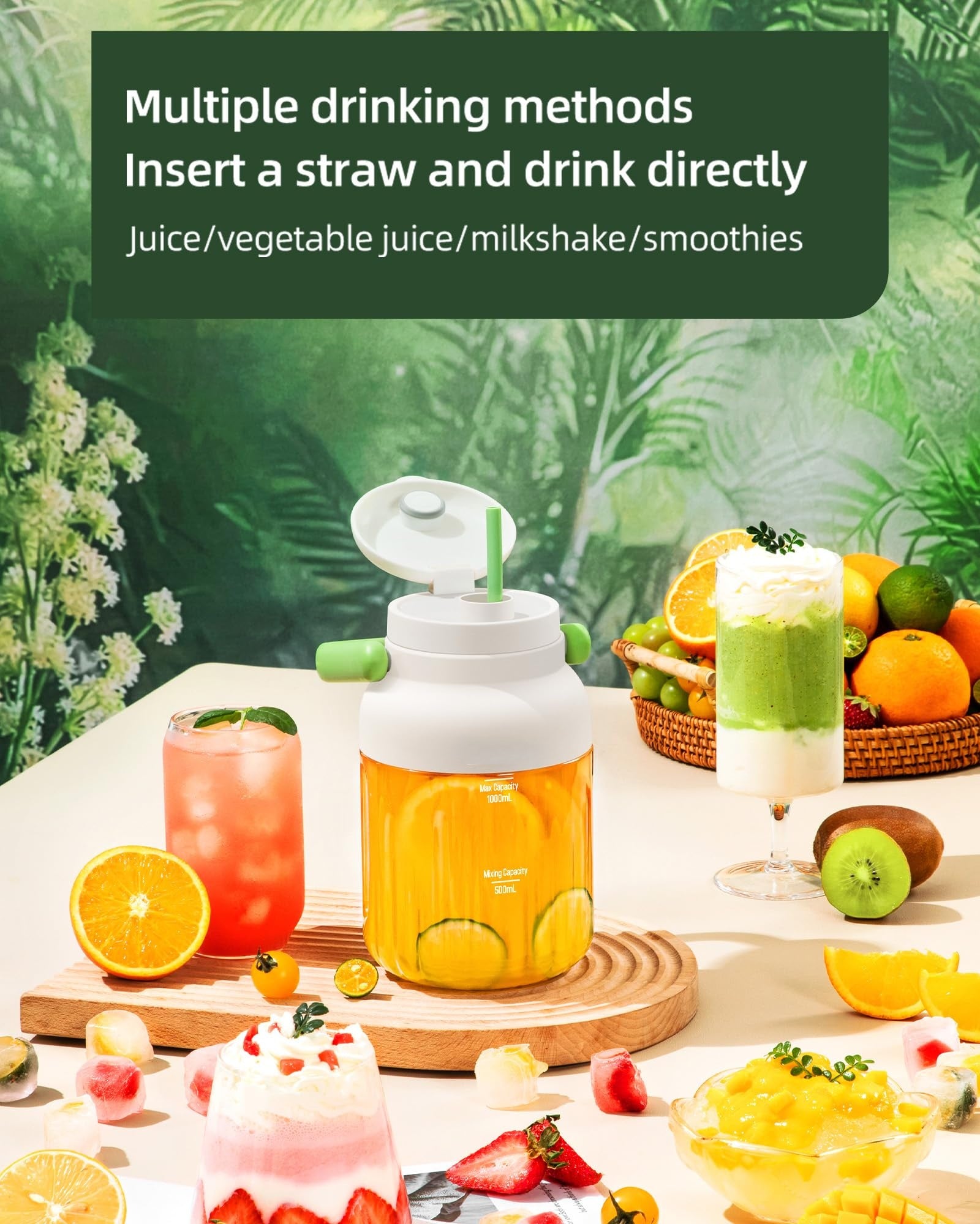 33oz Portable Blender - 12-Blade Ice Crushing Power 🥤⚡