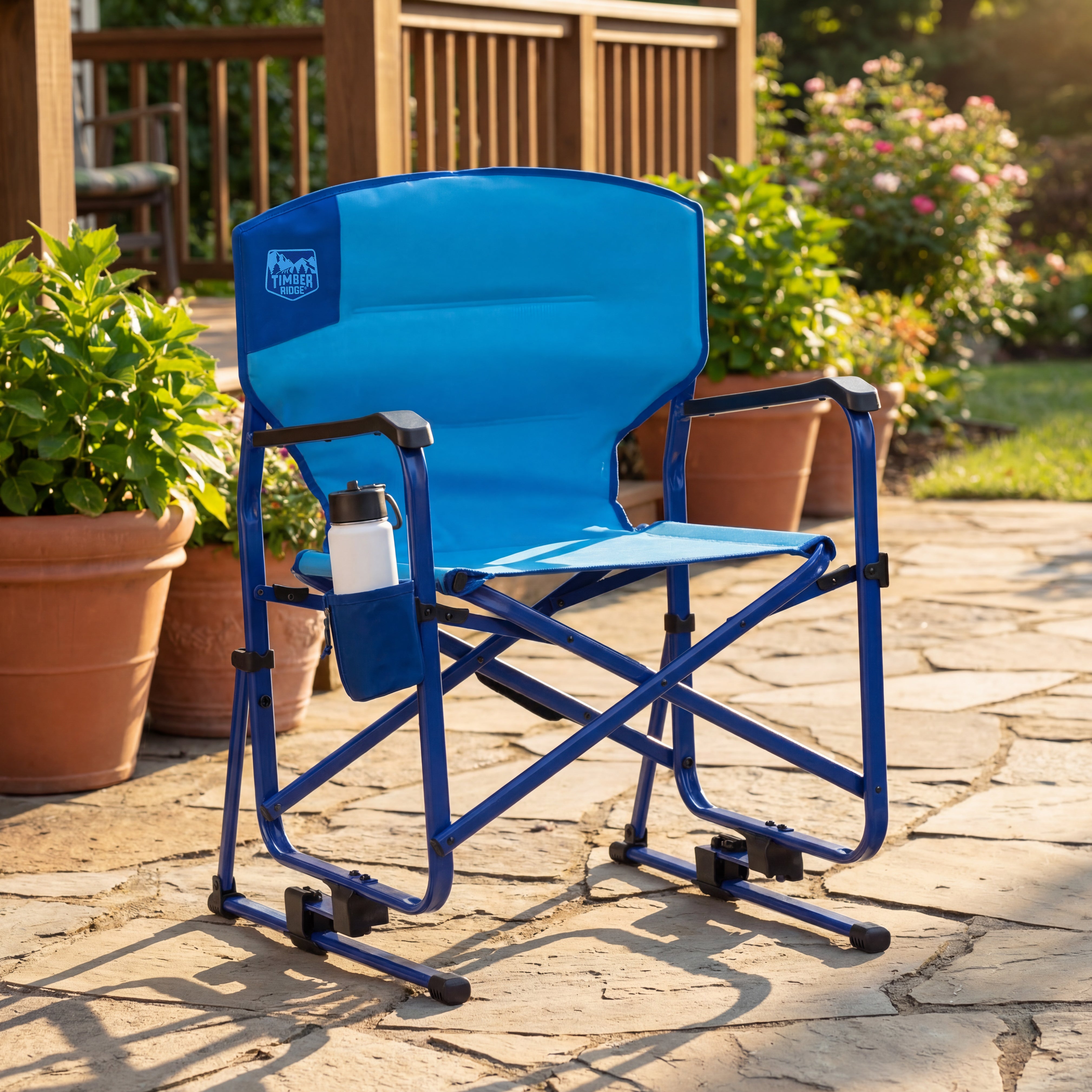 Portable Rocking Camping Chair | Heavy Duty 300lb Capacity