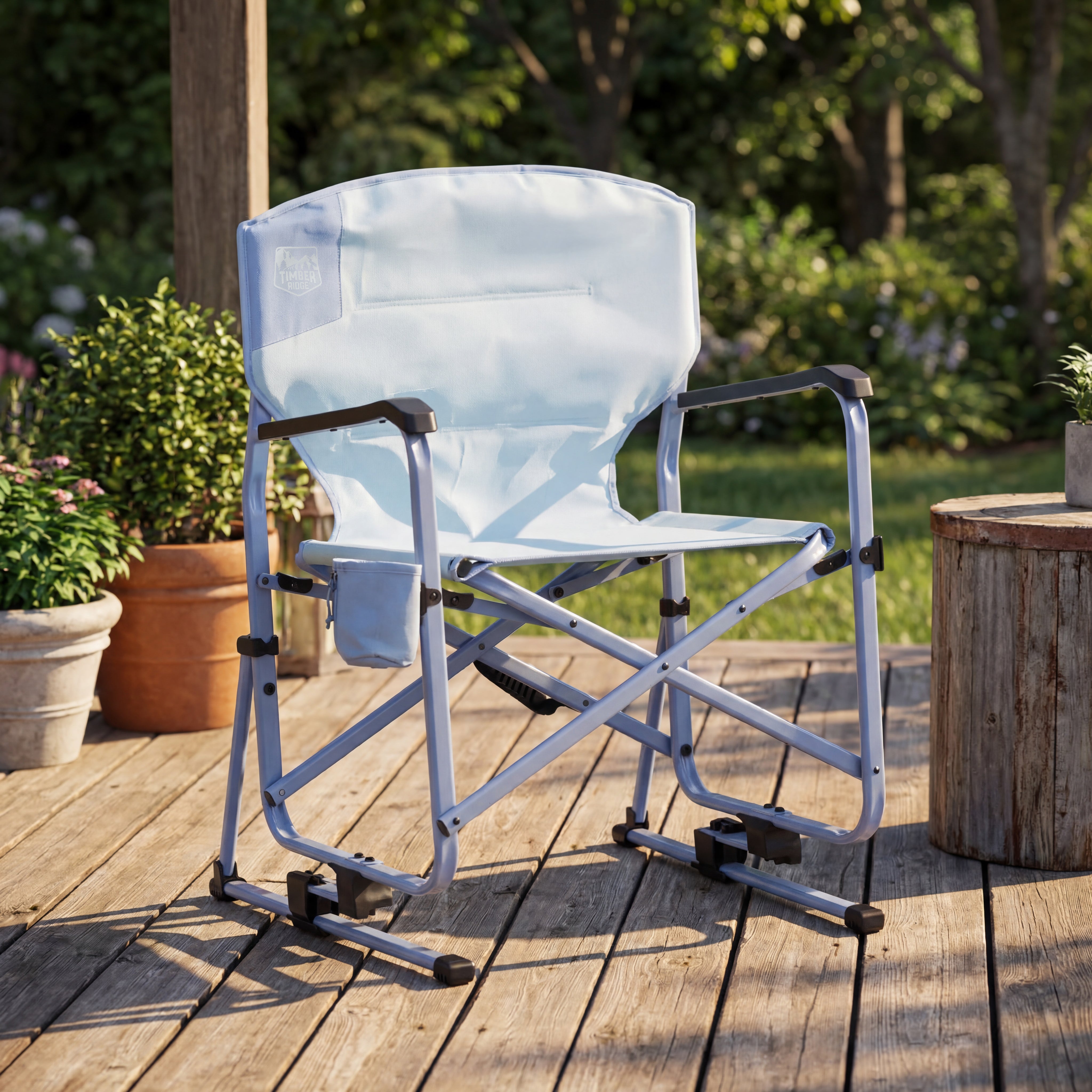 Portable Rocking Camping Chair | Heavy Duty 300lb Capacity
