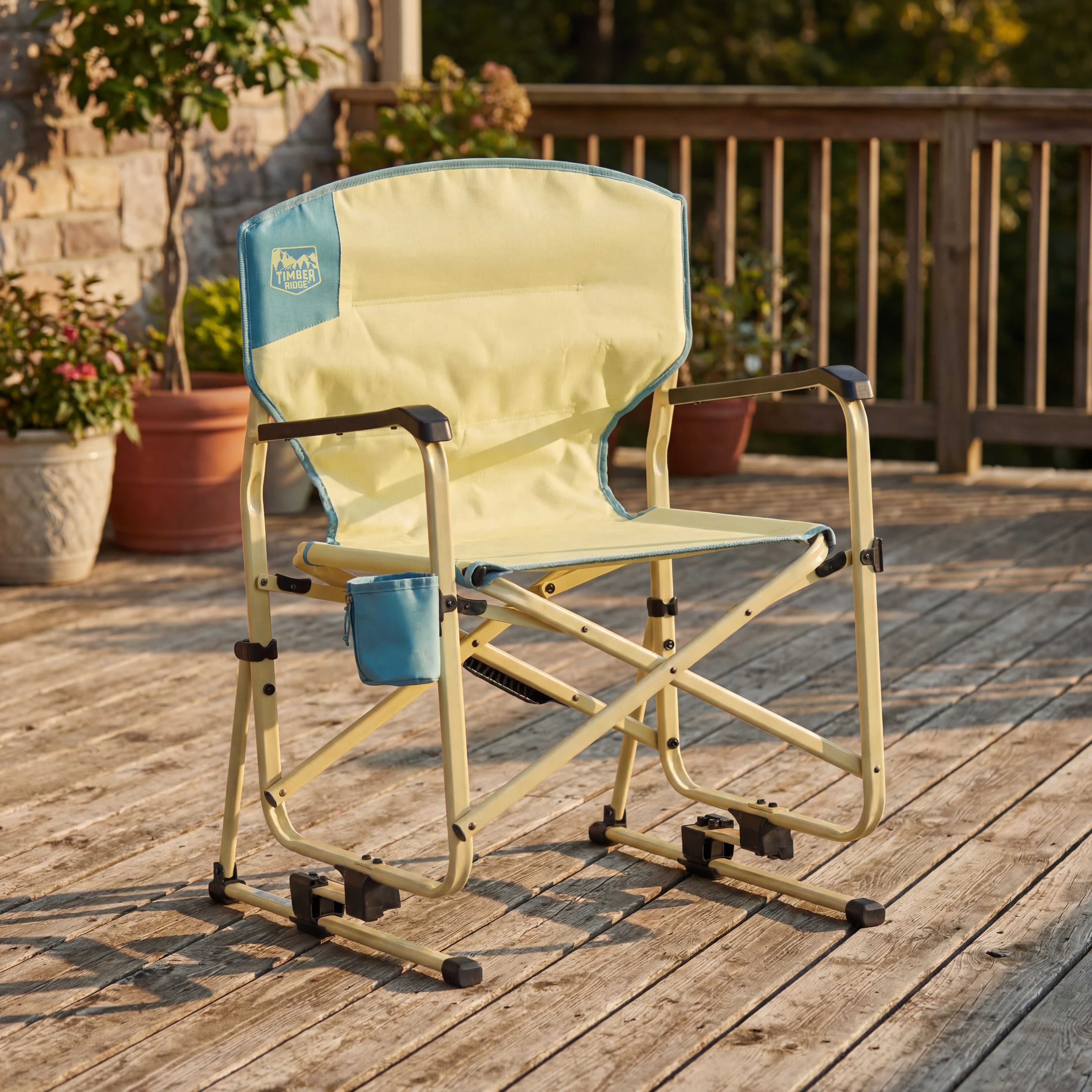 Portable Rocking Camping Chair | Heavy Duty 300lb Capacity