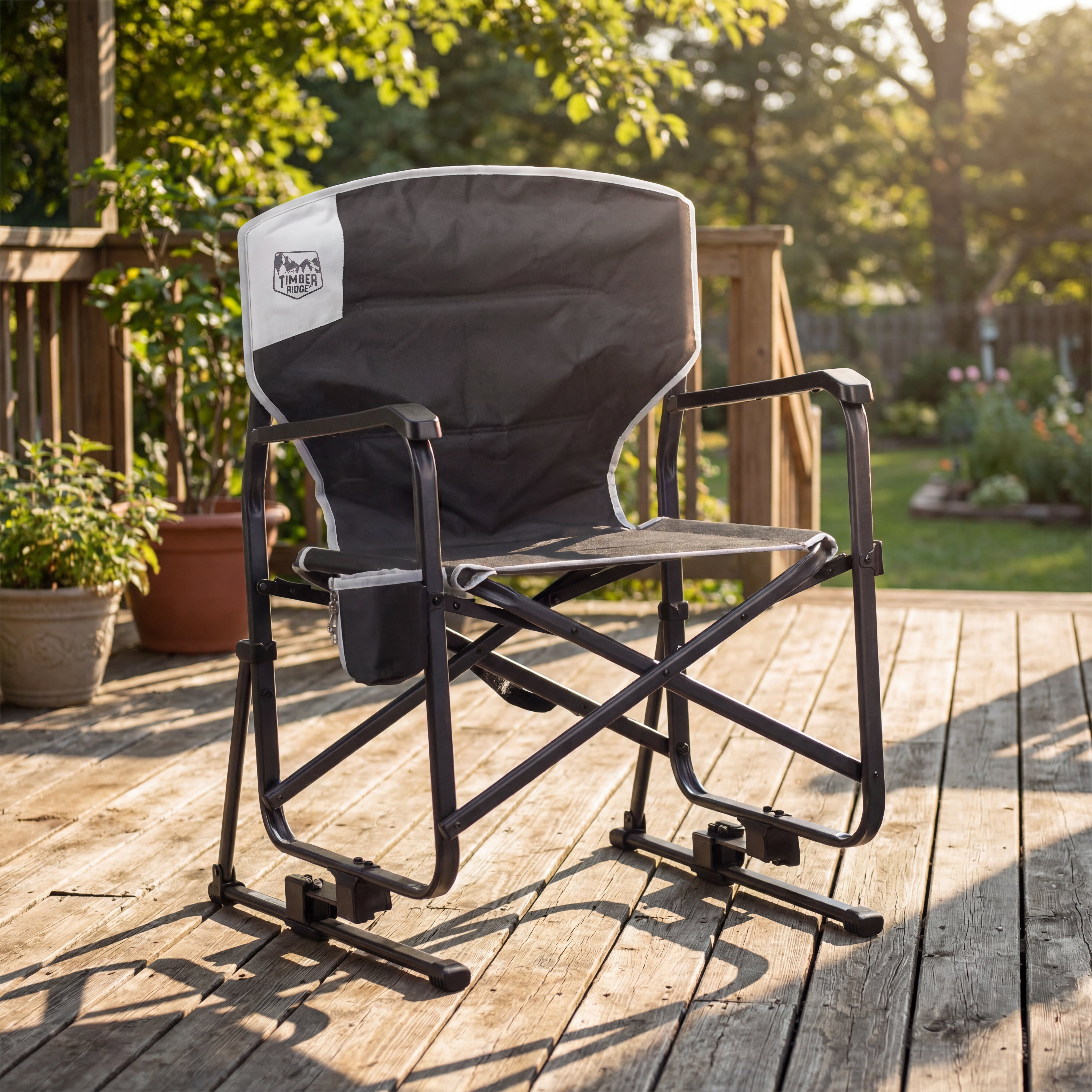 Portable Rocking Camping Chair | Heavy Duty 300lb Capacity