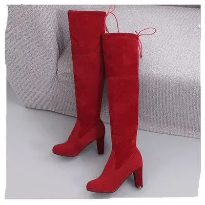 "Μπότες Γυναίκες για Καλοκαίρι: Μοδαία Υφή, Μινιμαλιστικό Σχεδιασμό μέχρι το Μηρός – Ελεганτές με Οξεία Στολή, Στυλ Κάλτσες Γυναικών, Υψηλά Τακούνια για Χειμώνα, Μπότες για Γυναίκες"