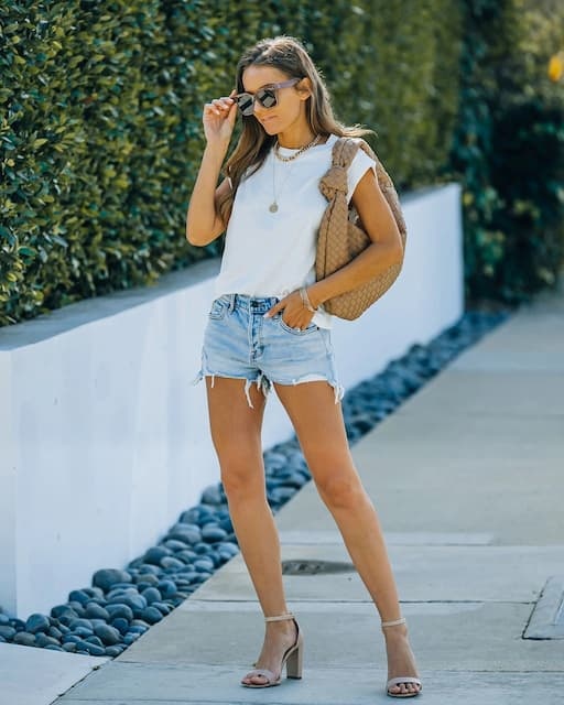 High-Waisted Distressed Denim Shorts for Spring & Summer