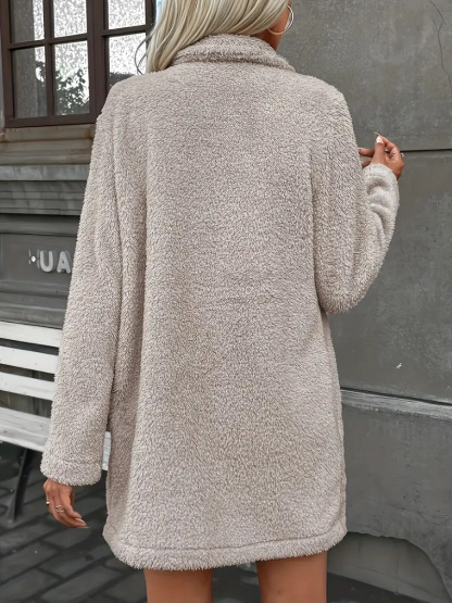 Dvouřadý plyšový kabát Soyaconcept