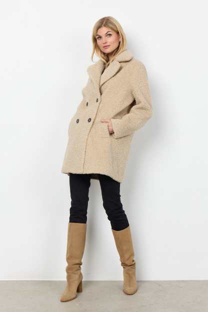 Dvouřadý plyšový kabát Soyaconcept