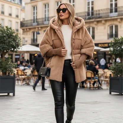 ❄️ΧΕΙΜΩΝΙΑΤΙΚΗ ΠΡΟΜΟ 50% ΈΚΠΤΩΣΗ💖ΓΥΝΑΙΚΕΙΟ OVERSIZED ΜΠΟΥΦΑΝ ΦΟΥΤΕΡ ΣΥΝΘΕΣΗ ΜΕ ΚΟΥΚΟΥΛΑ