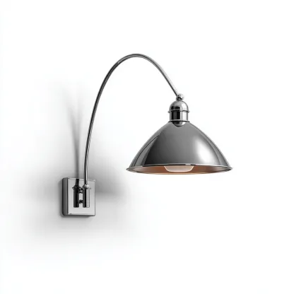 Applique murale metal 28x40x32 cm - argent - style moderne - pour interieur-Designena