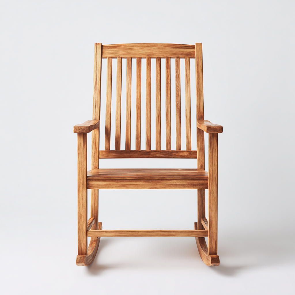 Fauteuil à bascule bois 90x67x112 cm - bois - pour salon - style classique-Designena