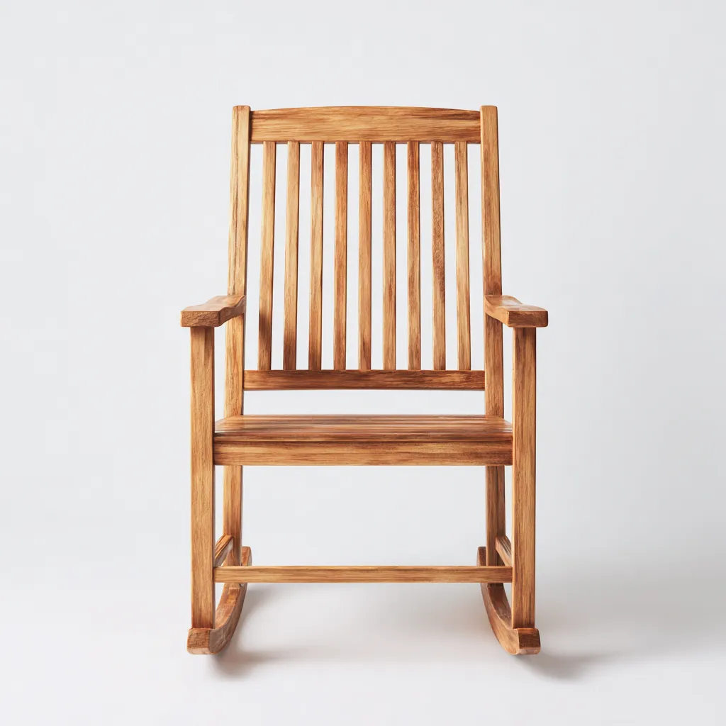 Fauteuil à bascule bois 90x67x112 cm - bois - pour salon - style classique-Designena