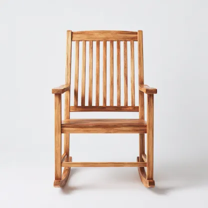 Fauteuil à bascule bois 90x67x112 cm - bois - pour salon - style classique-Designena