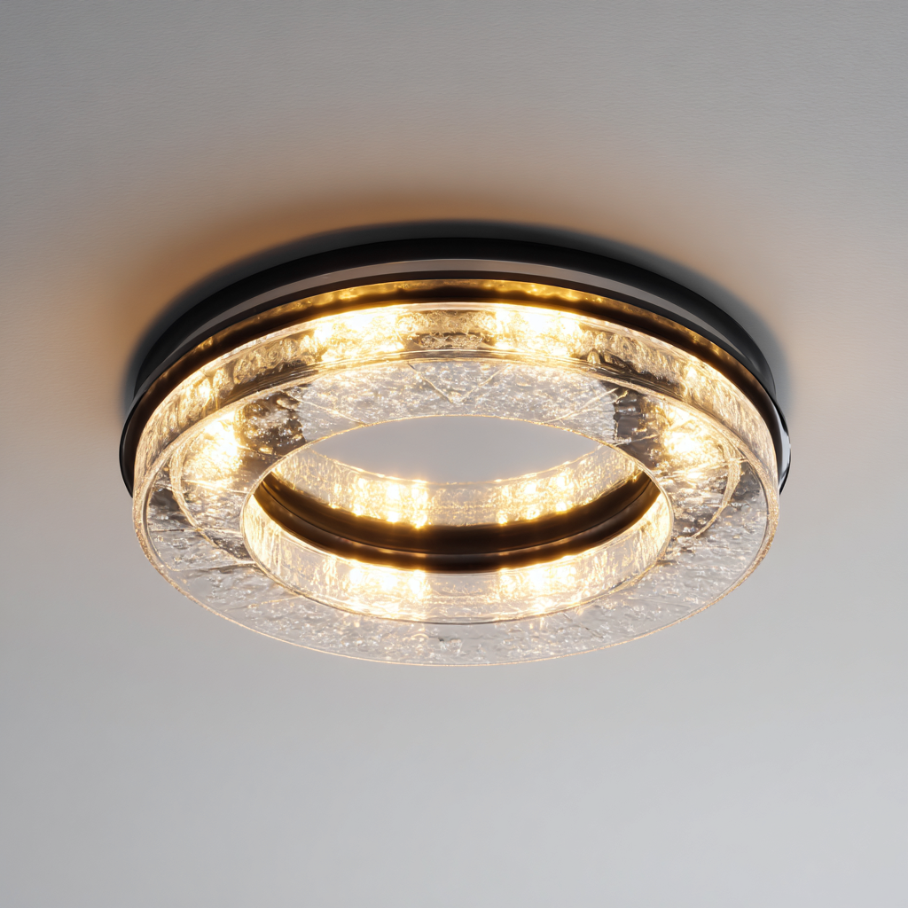 Plafonnier métal - verre 32x32x8 cm - noir - pour salon - design moderne-Designena