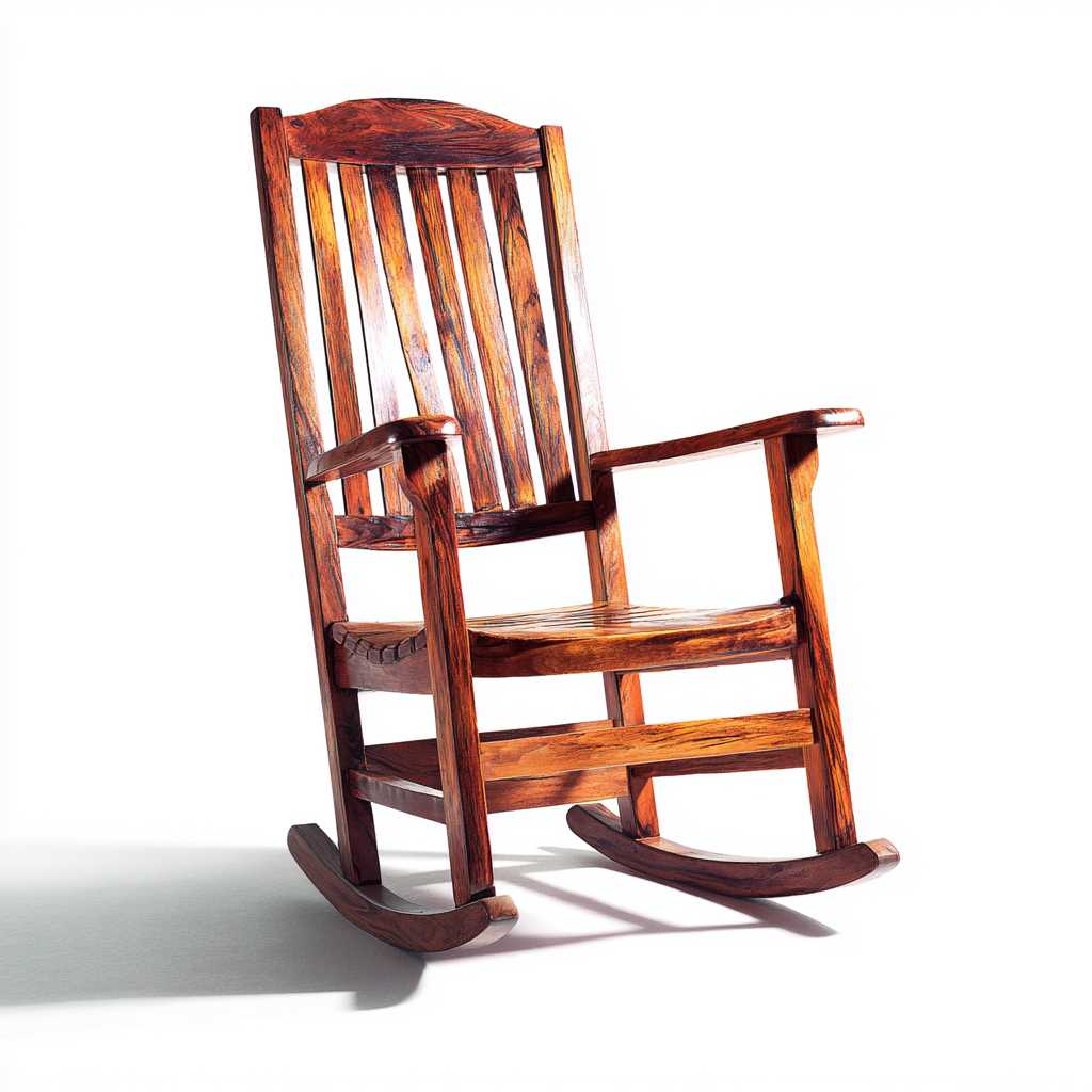 Fauteuil à bascule bois 96x70x121 cm - bois - pour salon - style classique-Designena