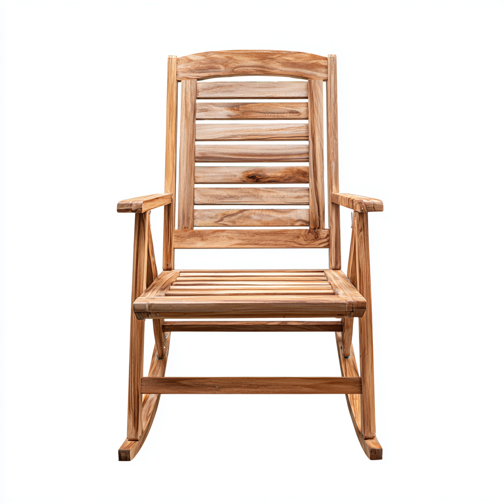 Fauteuil à bascule bois 93x68x115 cm - bois - pour salon - style classique-Designena