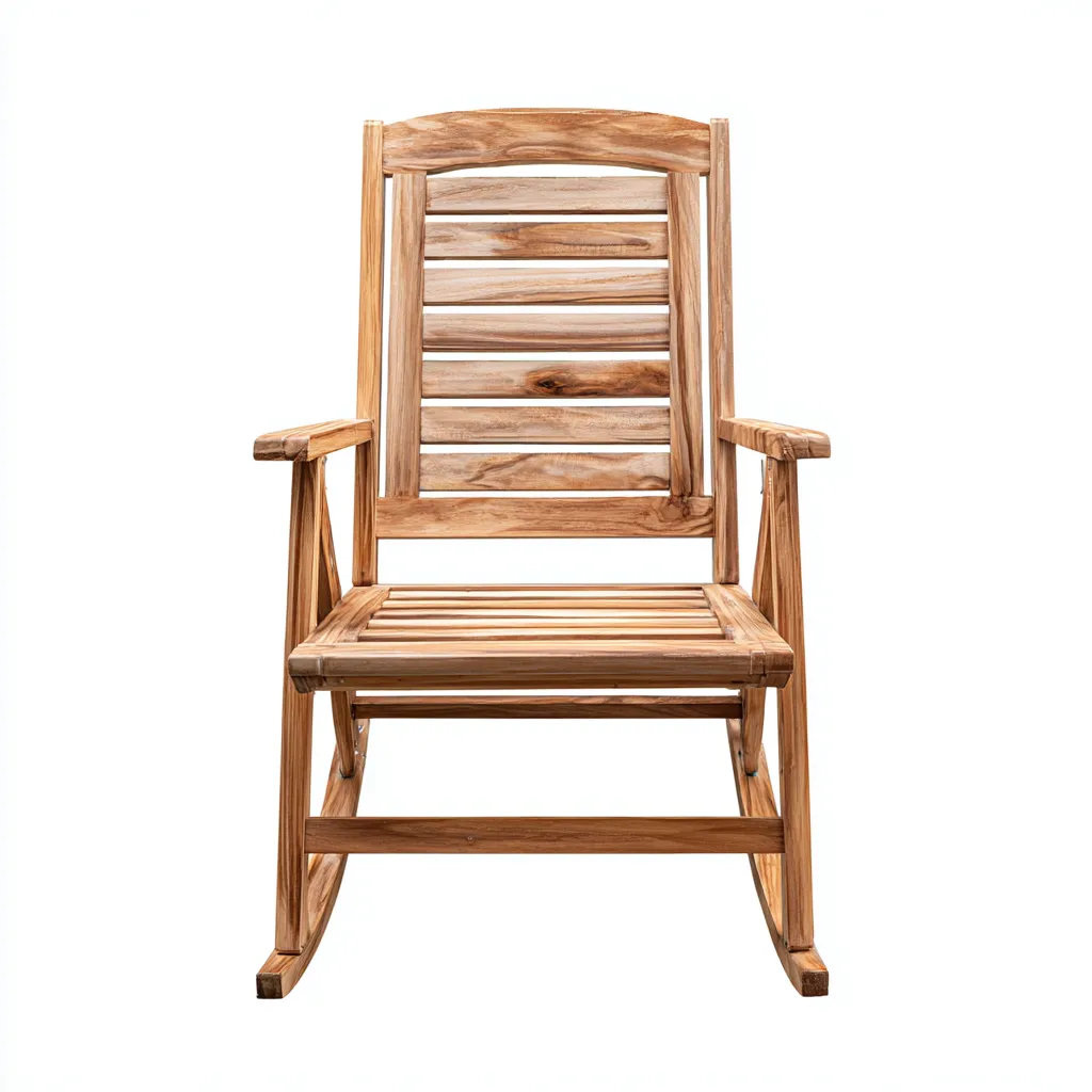 Fauteuil à bascule bois 93x68x115 cm - bois - pour salon - style classique-Designena