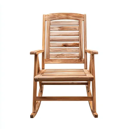 Fauteuil à bascule bois 93x68x115 cm - bois - pour salon - style classique-Designena
