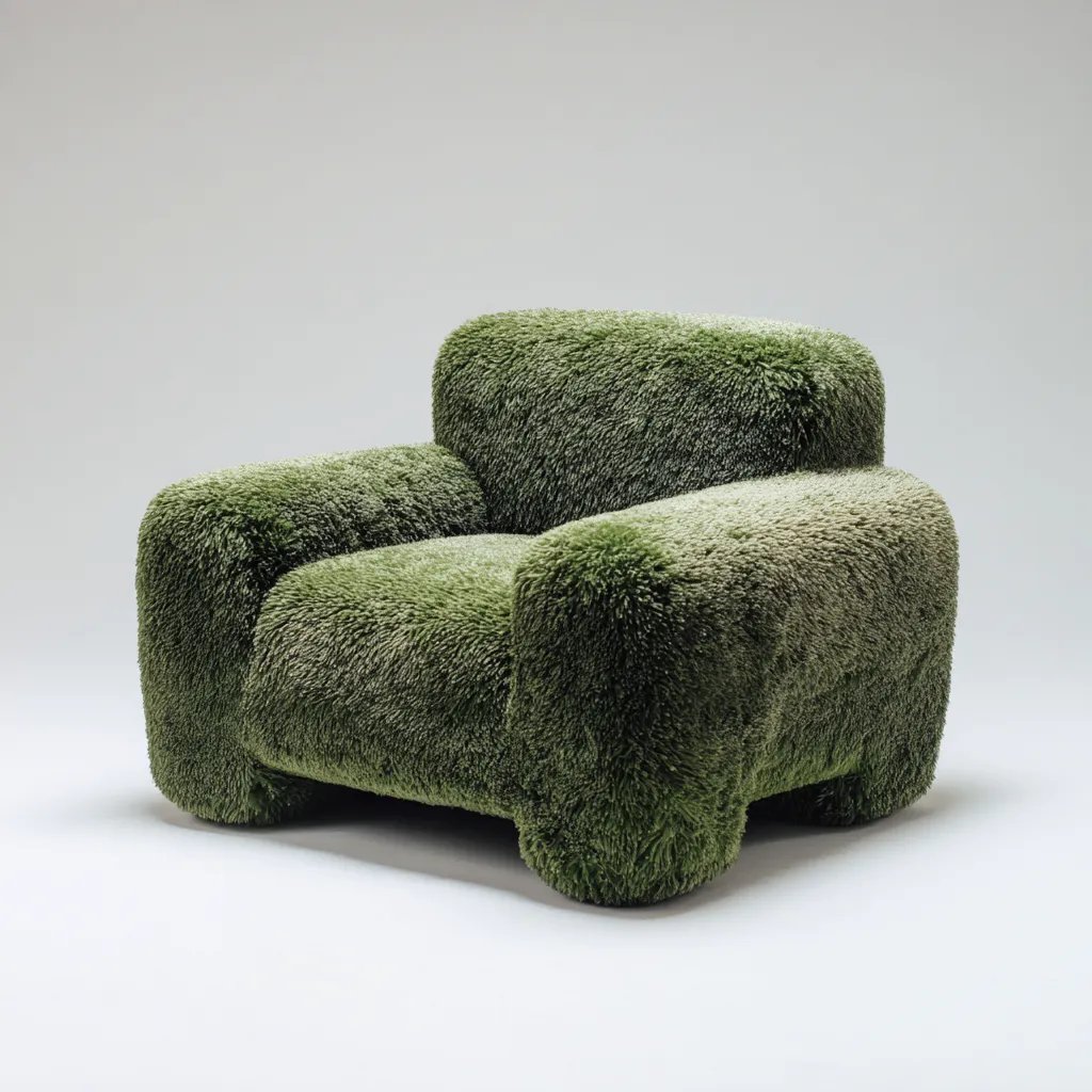 Fauteuil avec accoudoirs tissu 85x78x72 cm - vert - design ludique moderne pour salon-Designena