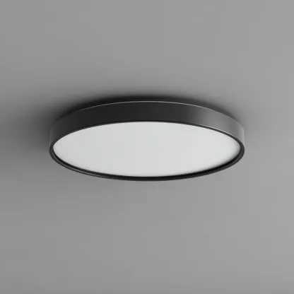 Plafonnier métal 30x30x5 cm - noir - blanc - pour salon - design moderne-Designena