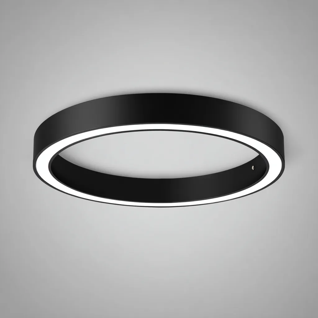 Plafonnier métal 40x40x6 cm - noir - blanc - pour salon - design moderne-Designena