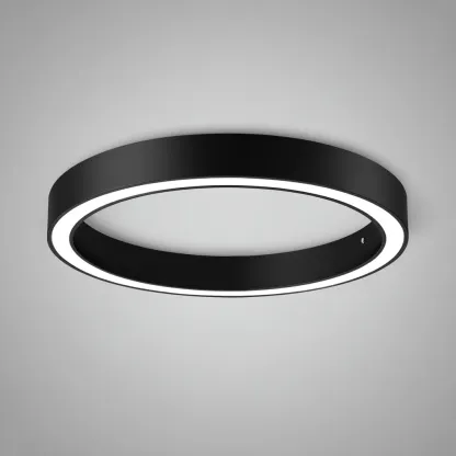 Plafonnier métal 40x40x6 cm - noir - blanc - pour salon - design moderne-Designena