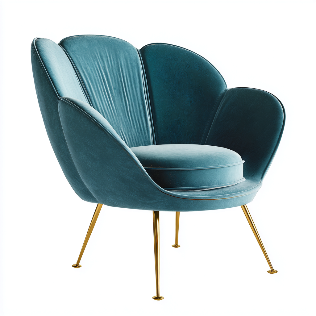 Fauteuil avec accoudoirs tissu 90x85x92 cm - bleu turquoise - design moderne sculptural pour salon-Designena