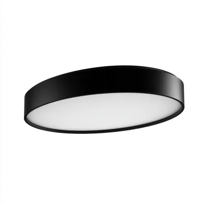 Plafonnier métal 32x32x4.5 cm - noir - blanc - pour salon - design moderne-Designena