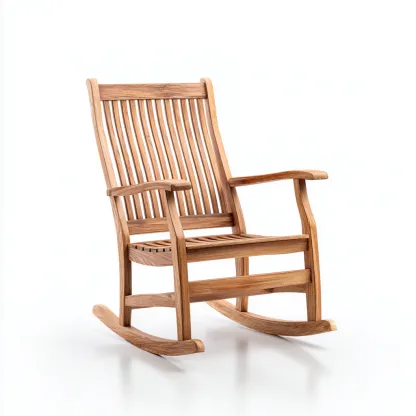 Fauteuil à bascule bois 94x69x116 cm - bois - pour salon - style classique-Designena