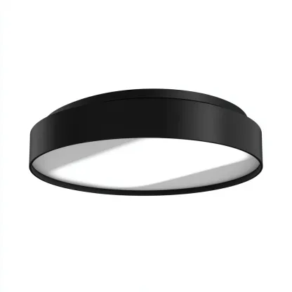 Plafonnier métal 32x32x5 cm - noir - blanc - pour salon - design moderne-Designena