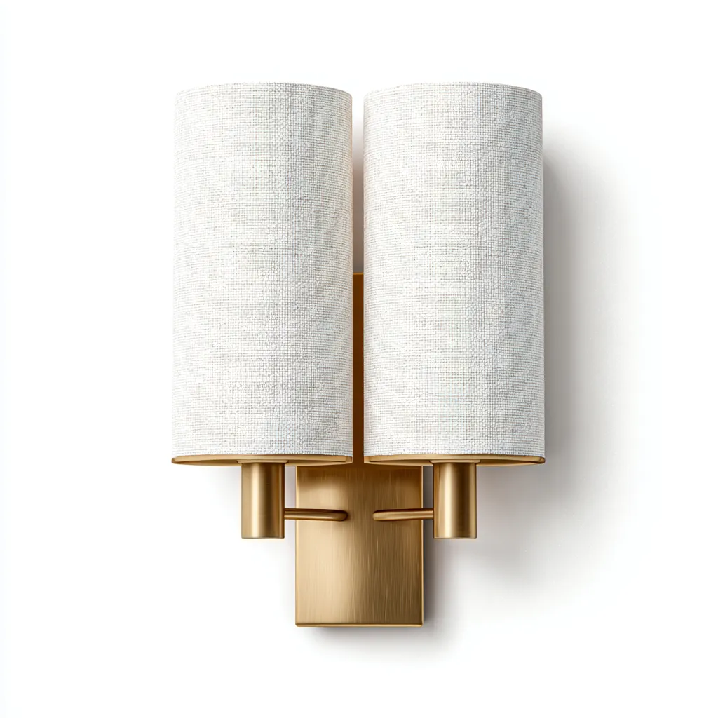 Applique murale metal - tissu 24x14x34 cm - or - style moderne - pour interieur-Designena