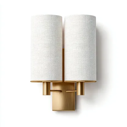 Applique murale metal - tissu 24x14x34 cm - or - style moderne - pour interieur-Designena