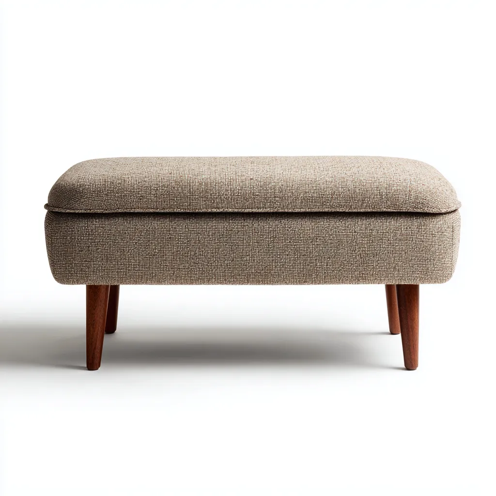 Banc de lit tissu 80x40x47 cm - brun - adapté à la chambre - assise rembourrée - design moderne-Designena