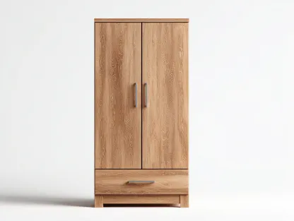 Armario - madera - 86x51x187 cm - color roble/plateado- para dormitorio - con espacio de almacenamiento