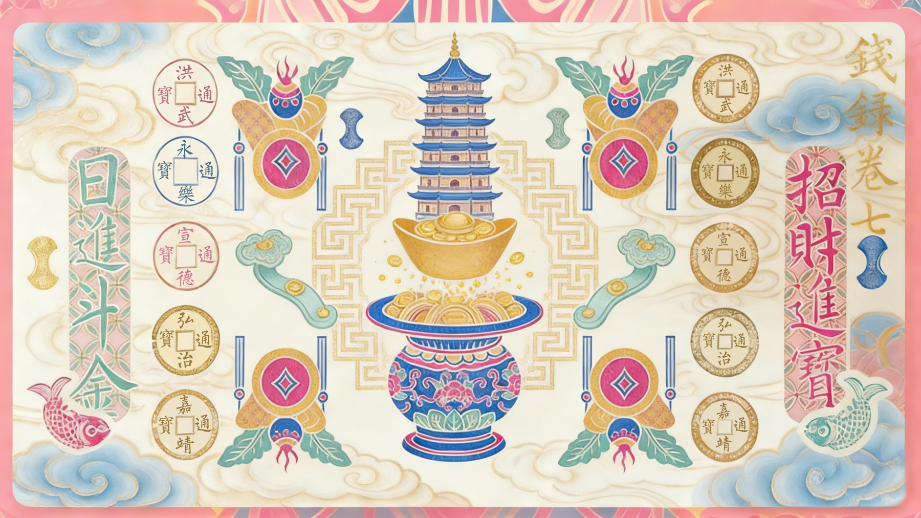 LIFIRE Chinese Feng Shui Wealth Mouse Pad: Fortune & Prosperity Desk Mat