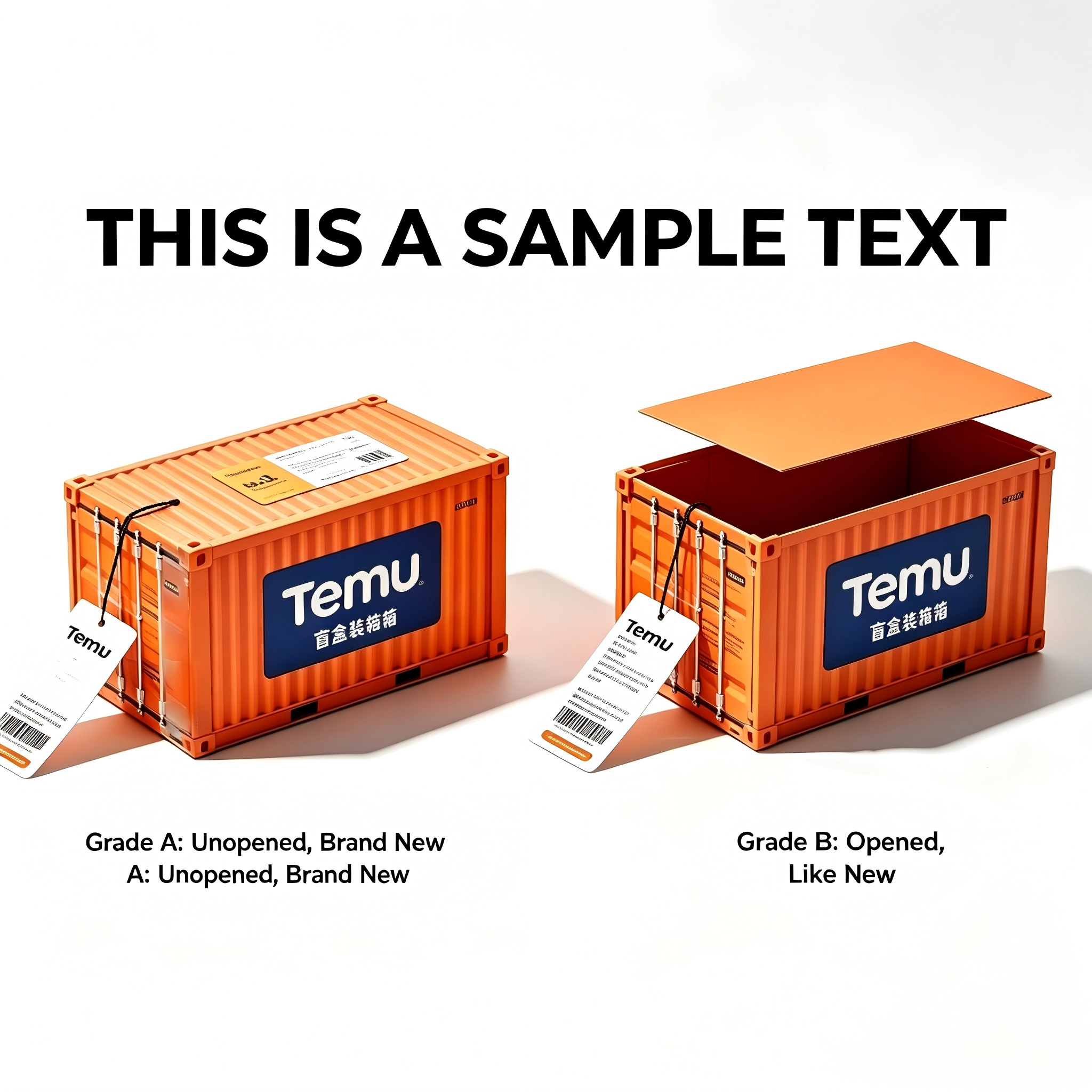 Temu Official Bonded Warehouse Containers | Grade A Off-Shelf & Grade B Returns | 40HQ Standard Size | Direct Auction Wholesale