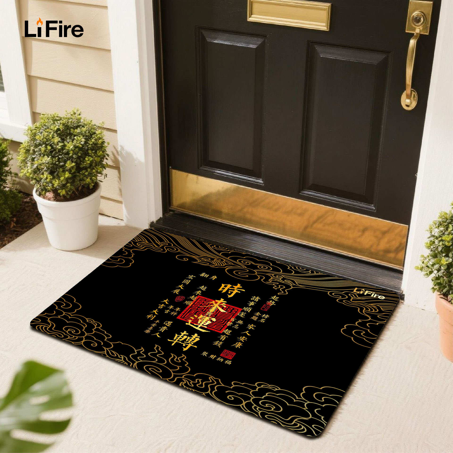 LIFIRE Five Elements Entrance Mat-auspicious themed entrance mat for home decoration