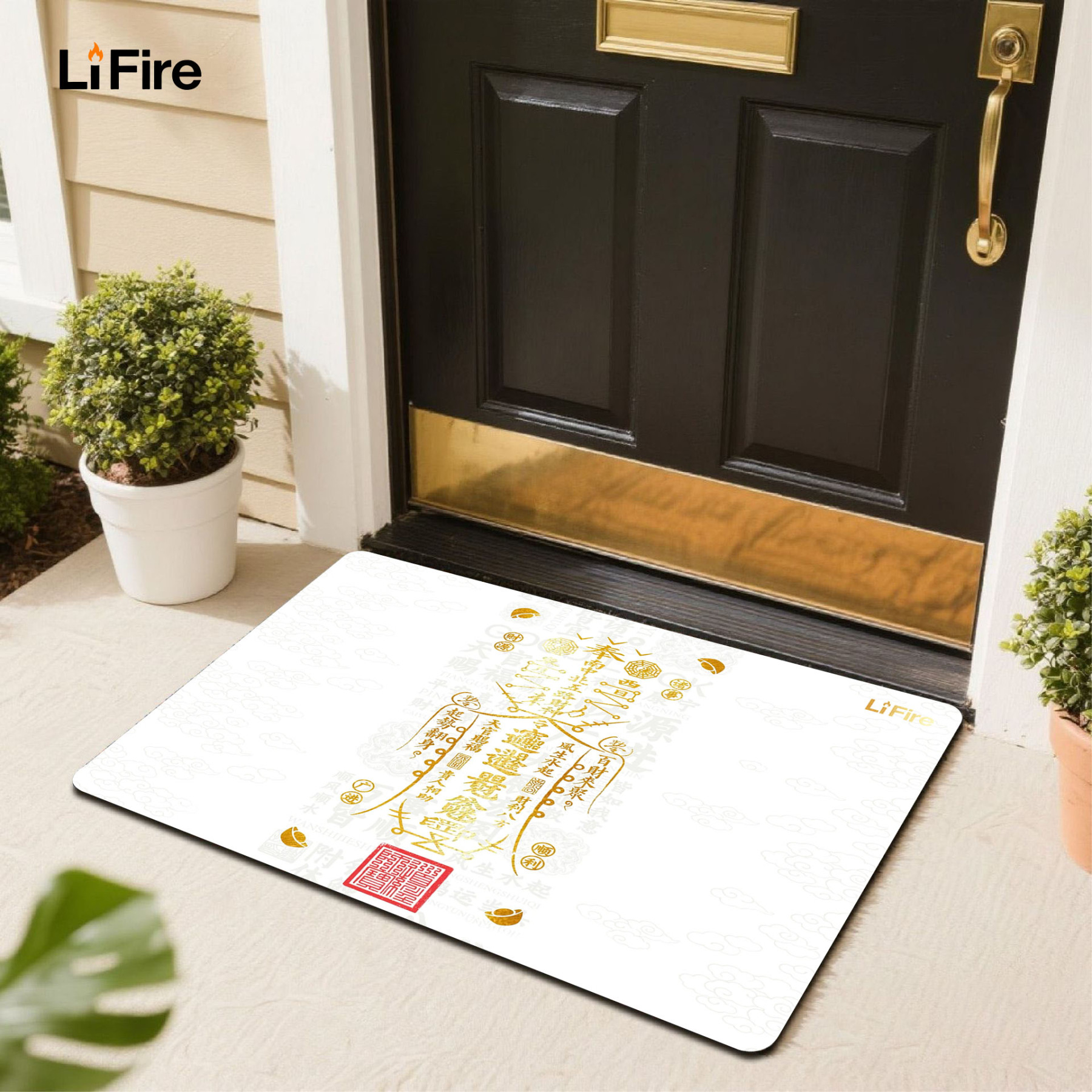 LIFIRE Five Elements Entrance Mat-auspicious themed entrance mat for home decoration