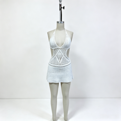 LIFIRE Premium White Handmade Crochet Maxi Cover Up – Resort Luxury