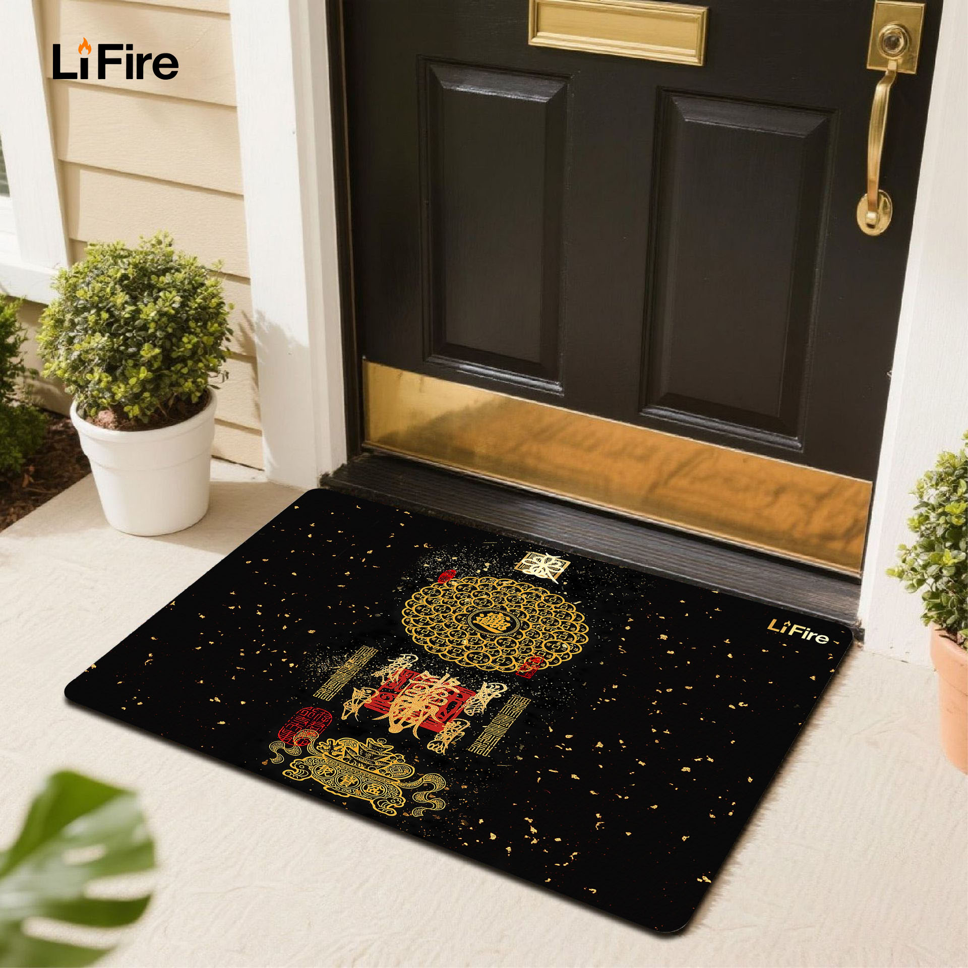 LIFIRE Five Elements Entrance Mat-auspicious themed entrance mat for home decoration