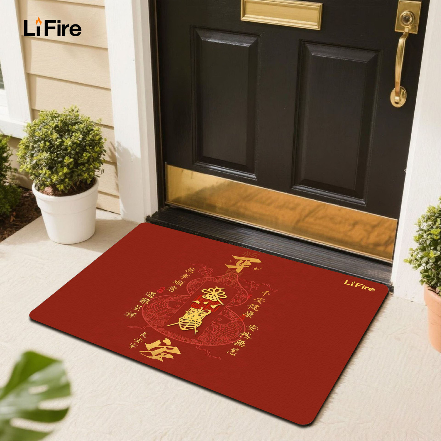 LIFIRE Five Elements Entrance Mat-auspicious themed entrance mat for home decoration