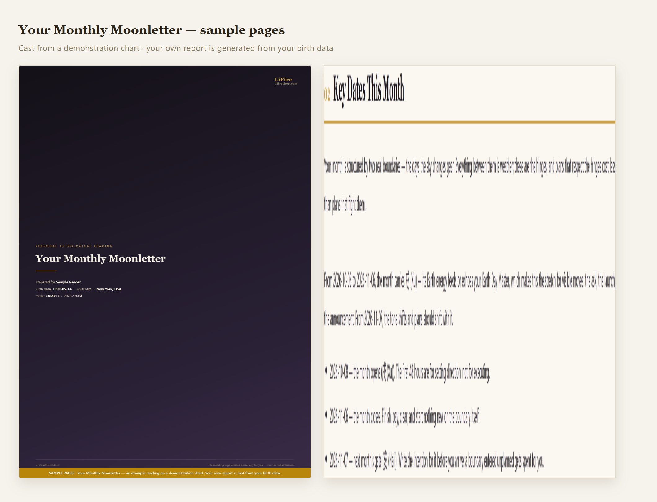 Monthly Moonletter