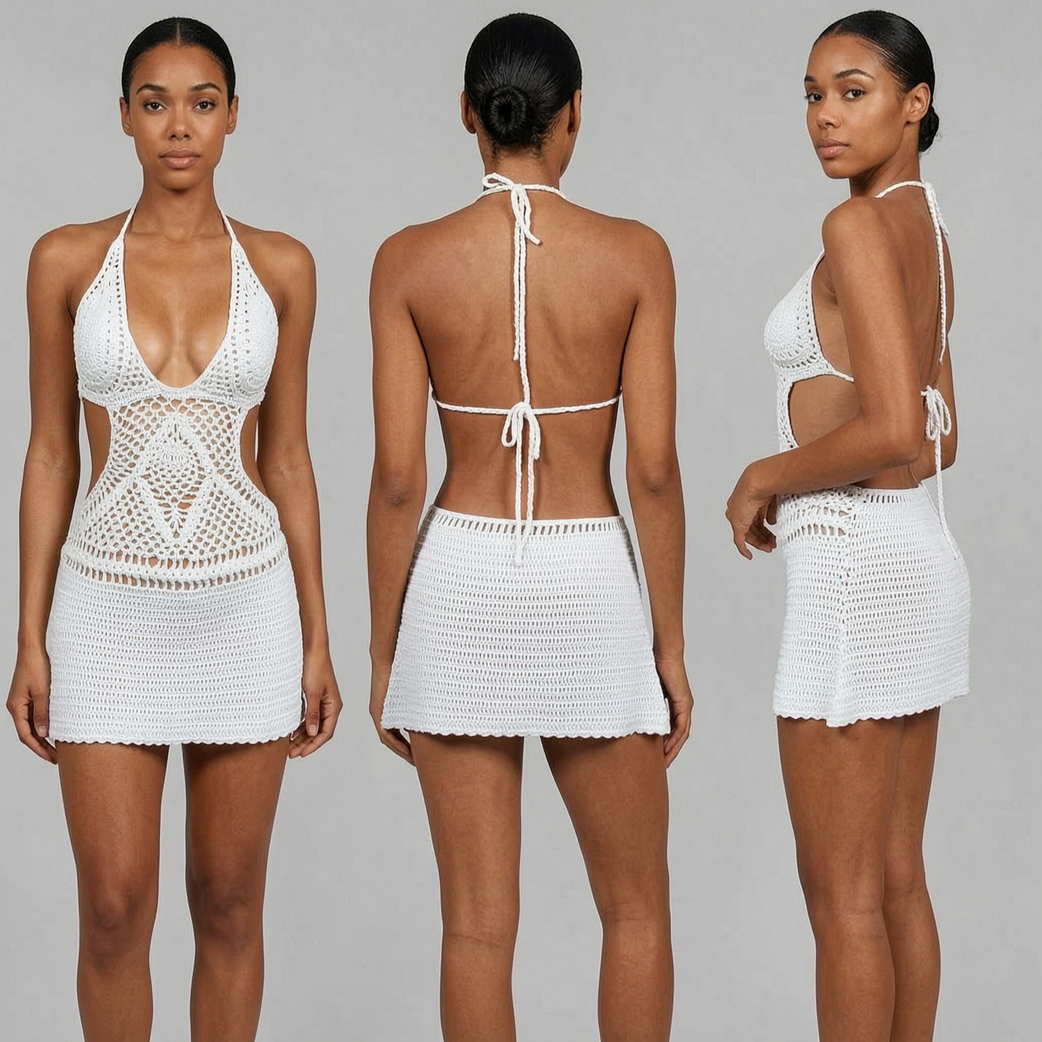 LIFIRE Premium White Handmade Crochet Maxi Cover Up – Resort Luxury