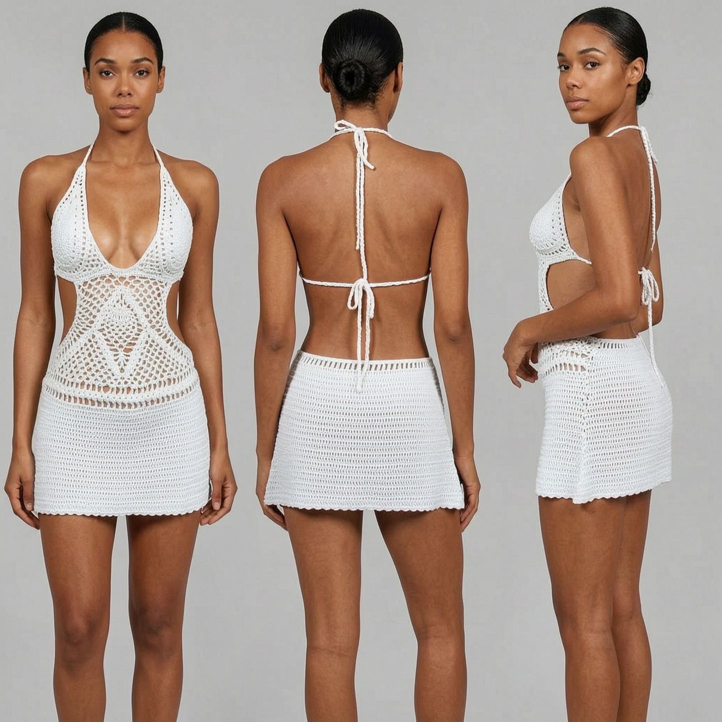 LIFIRE Premium White Handmade Crochet Maxi Cover Up – Resort Luxury