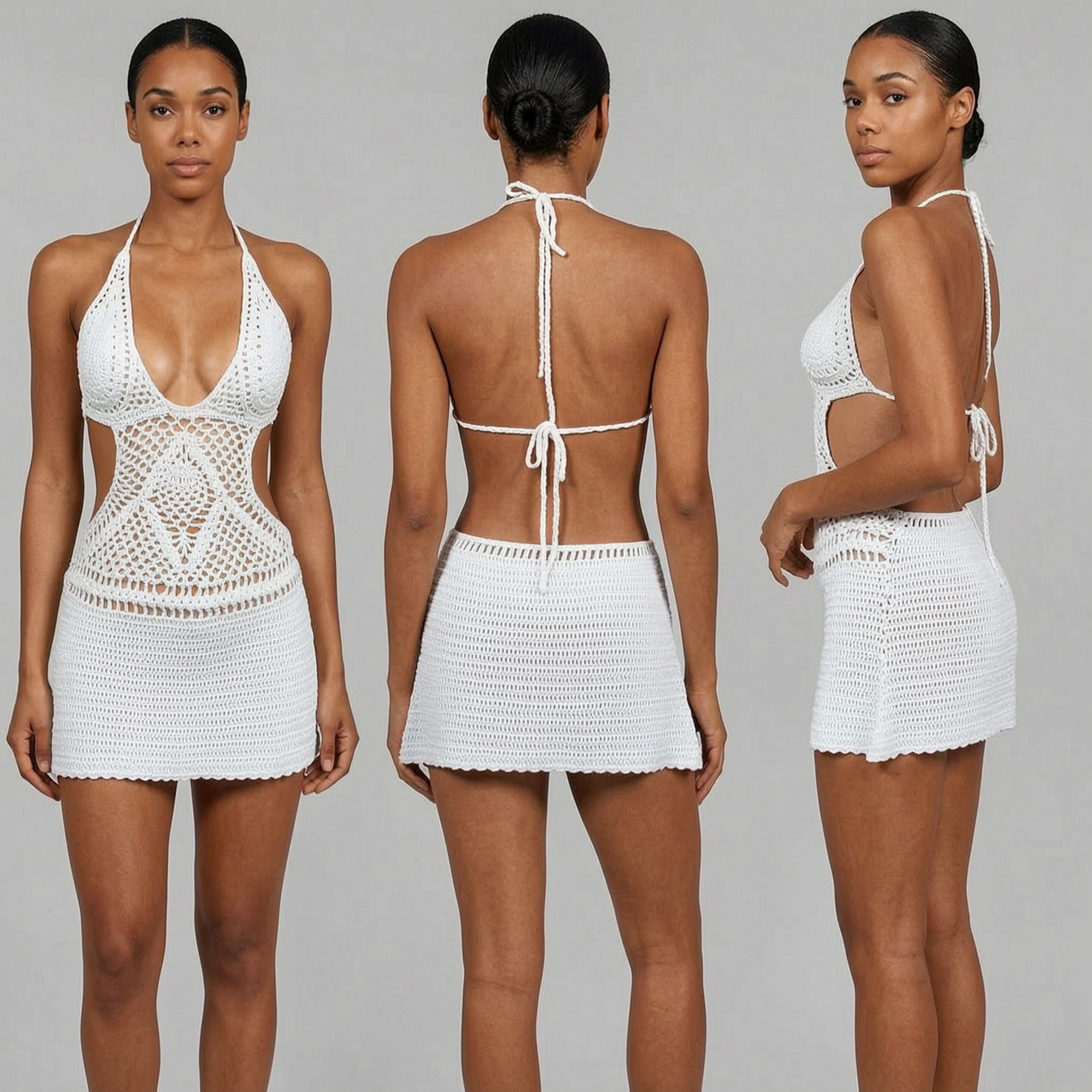 LIFIRE Premium White Handmade Crochet Maxi Cover Up – Resort Luxury