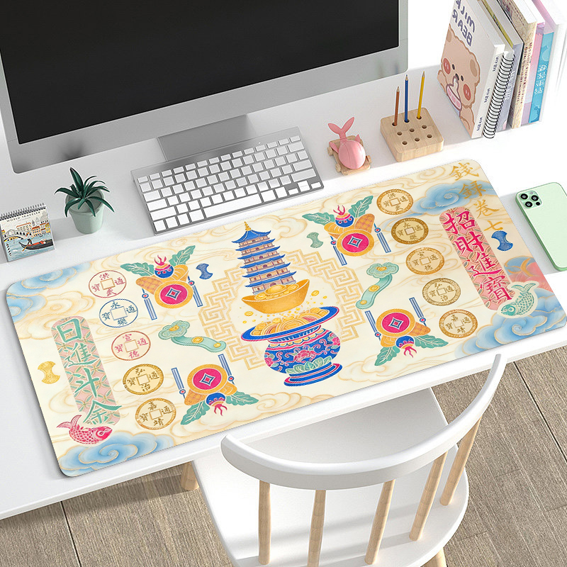 LIFIRE Chinese Feng Shui Wealth Mouse Pad: Fortune & Prosperity Desk Mat