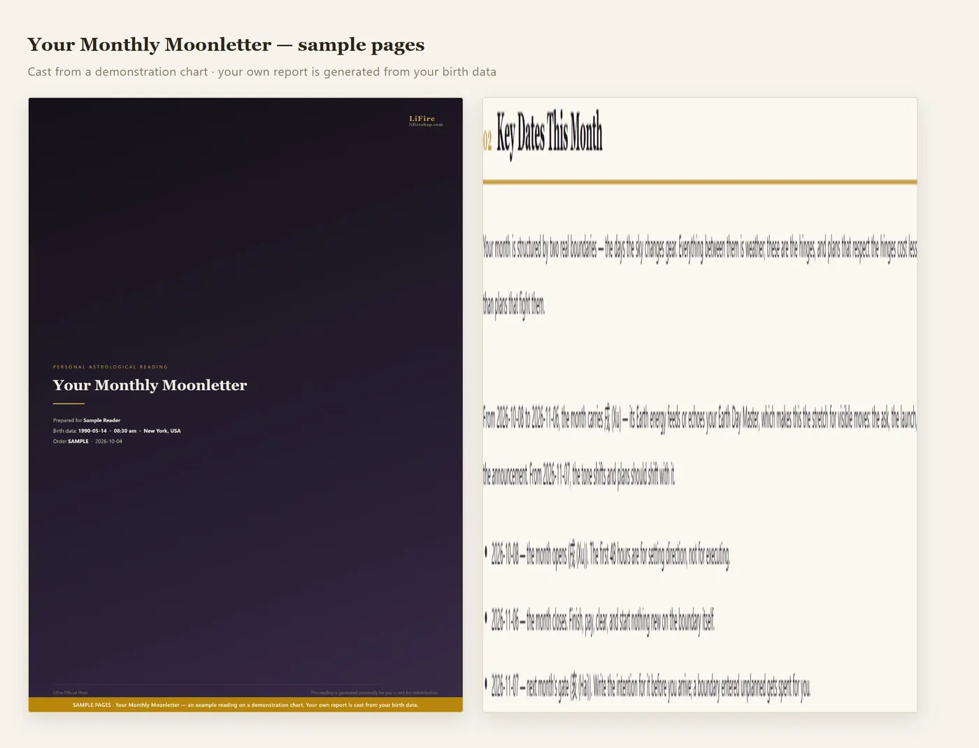 Monthly Moonletter